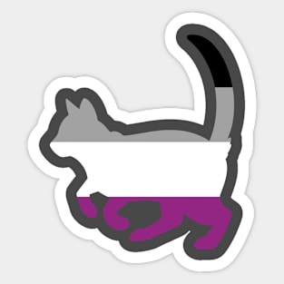 Pride Animals- Asexual Cat Sticker